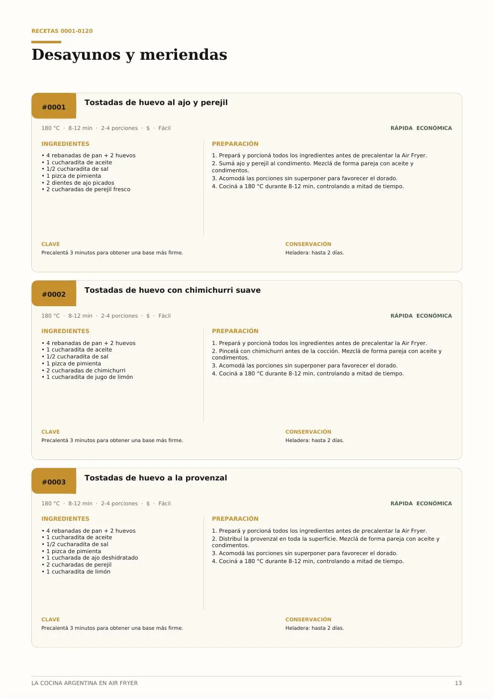 Recetas detalladas